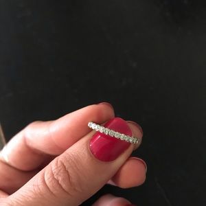 White gold diamond band with certificate